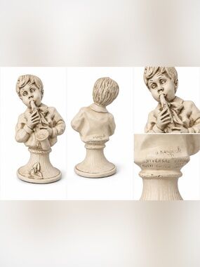 Universal Cream Decorative Musician Bust Sculpture